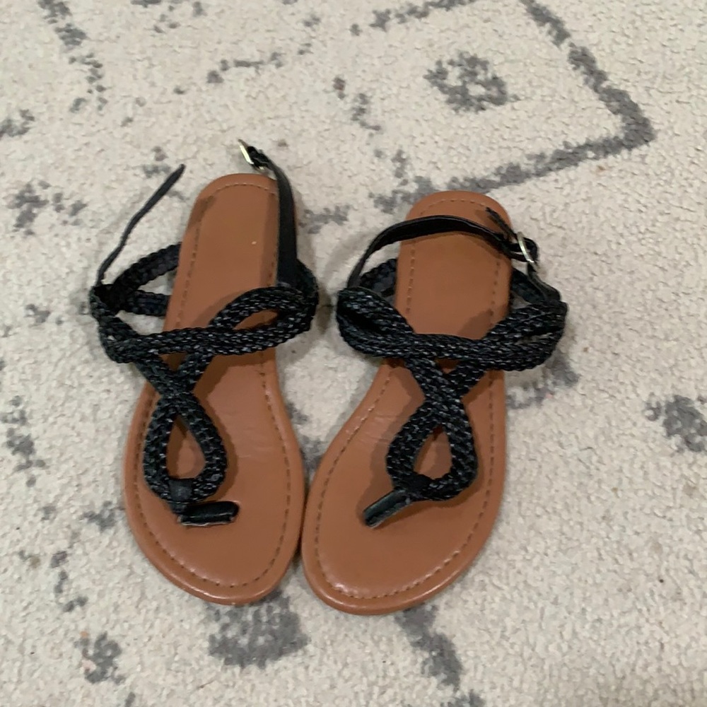 Girls dress sandals, Black and Tan. Sz 13-1